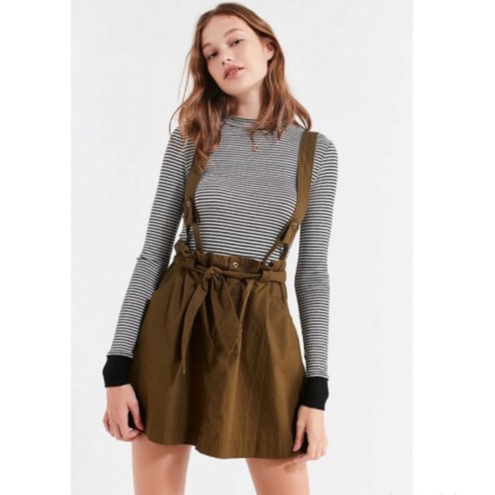 NWT BDG Lizzy suspender mini paper bag skirt
